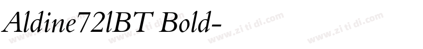 Aldine72lBT Bold字体转换